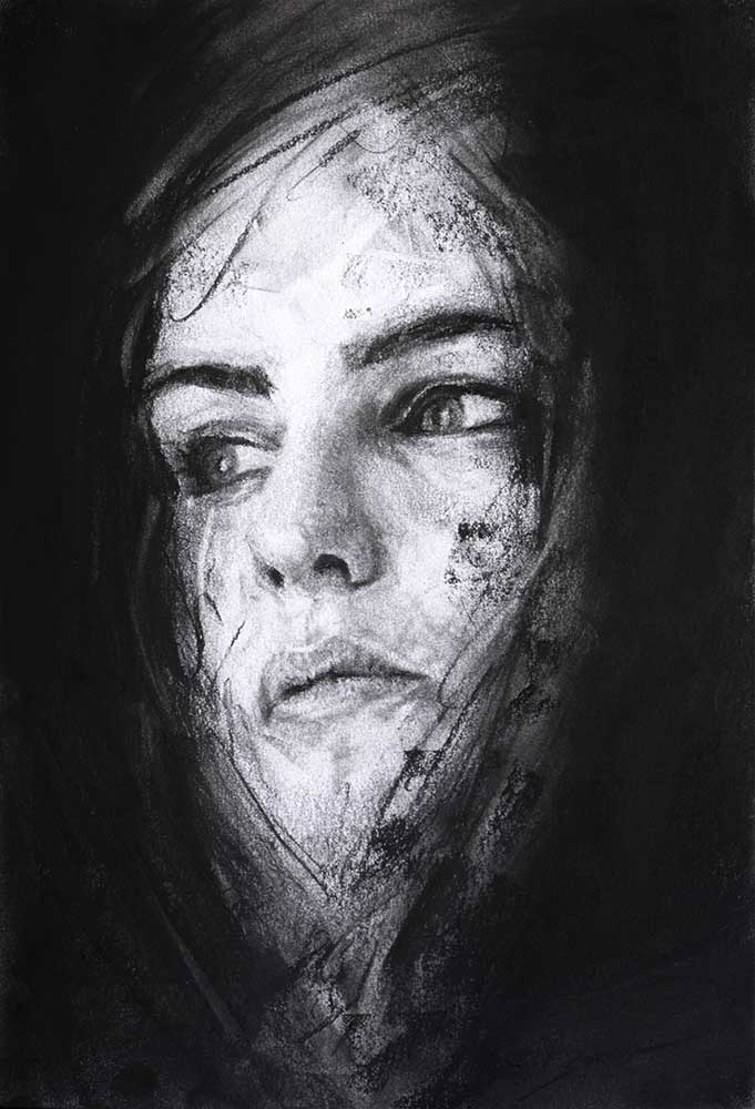 charcoal drawing portrait